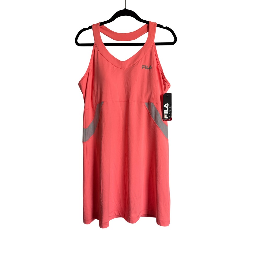 Activewear Outdoor Fila Sport Coral Tennis Dress Athletic Size Large NWT